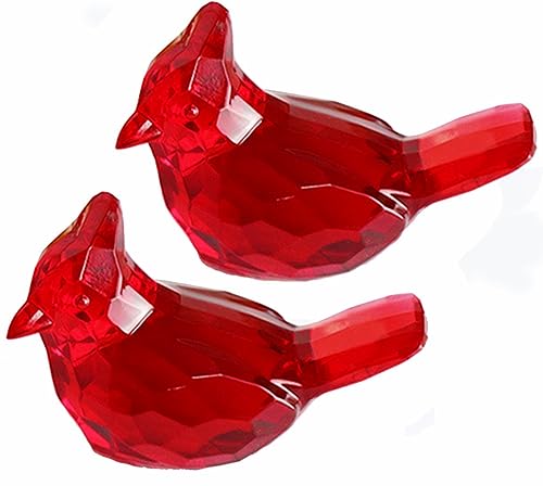 Gishima 2Pcs Red Cardinal Figurines