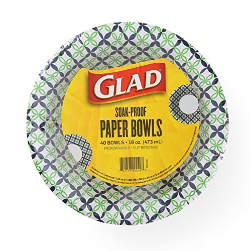Glad Round Disposable Paper Bowls