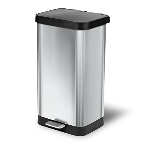Glad Stainless Steel Step Trash Can