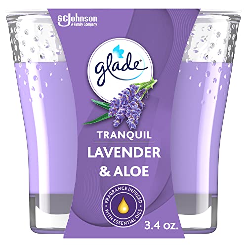 Glade Candle Jar, Air Freshener, Tranquil Lavender & Aloe, 3.4 Oz