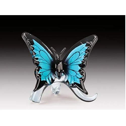 Glass Blue Butterfly Figurine