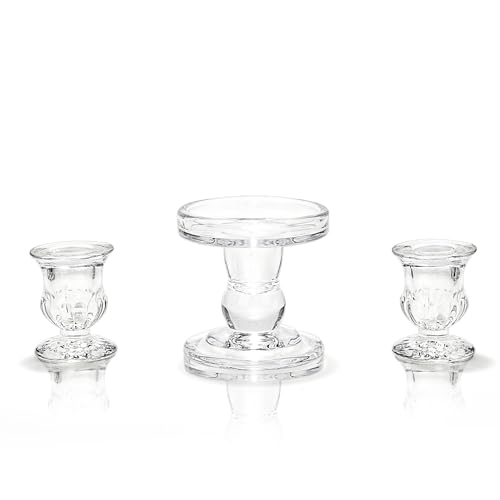 Glass Candle Holders Set of 3