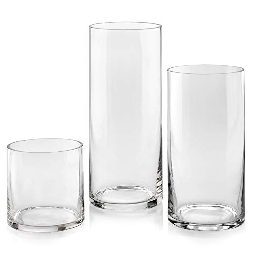 Glass Cylinder Vase Set