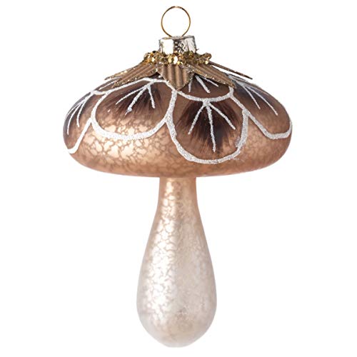 Glass Mushroom Ornament Dark