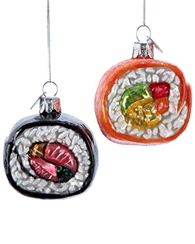 Glass Sushi Ornament Set