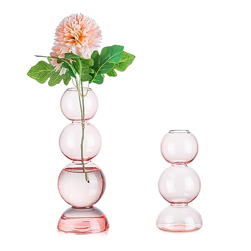 Glasseam Pink Vase Set of 2