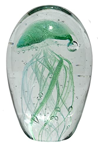 Glow in The Dark Jellyfish Glass Figurine