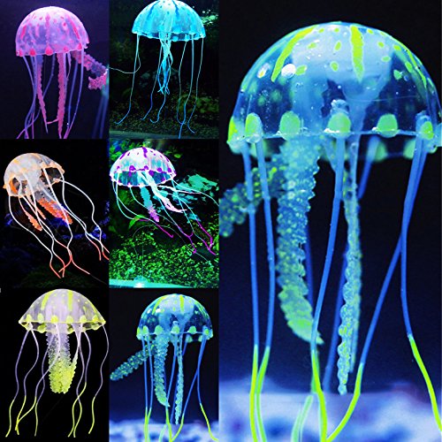 Glowing Jellyfish Ornament for Fish Tank