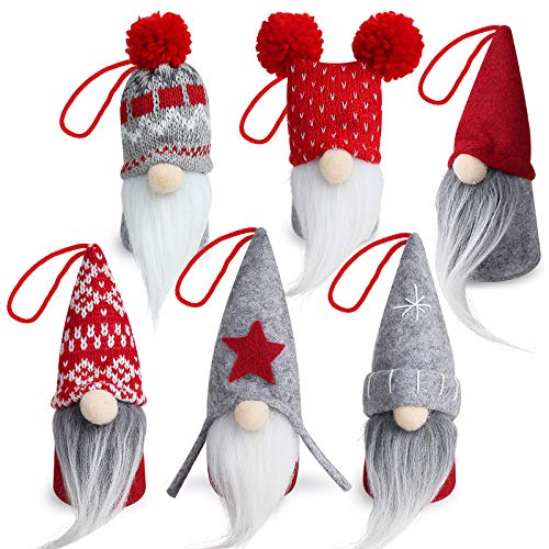 Gnome Christmas Ornaments Set of 6