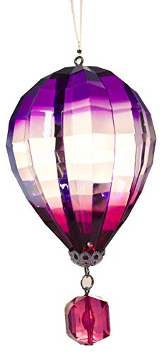 Gnz Crystal Expressions 4 Inch Acrylic Hot Air Balloon Ornament (Pink)