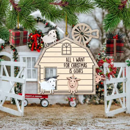 Goat Christmas Ornaments - Vintage Farmhouse Decorations