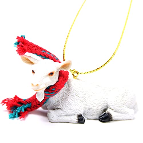 Goat White Ornament