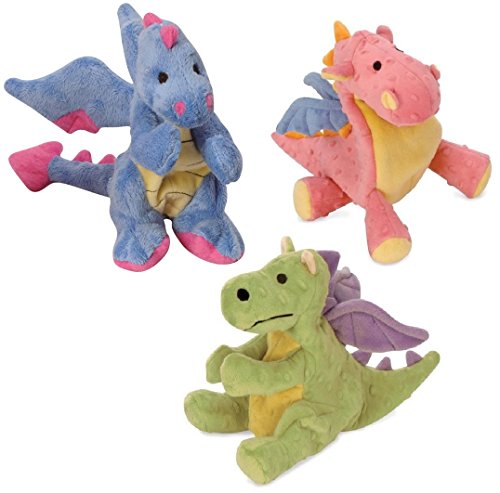 GoDog Dragons Plush Squeaker Dog Toys