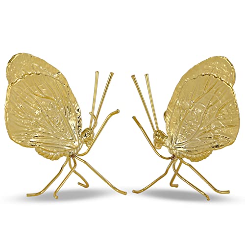 Gold Butterfly Figurine Set