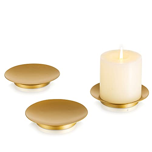 Gold Candle Plate for Pillar Candles