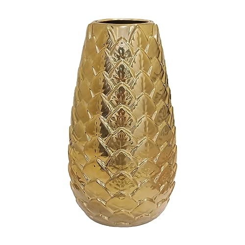 Gold Flower Vase for Home Decor