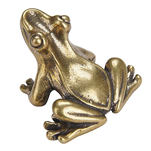 Gold Frog Zen Meditation Shelf Decor