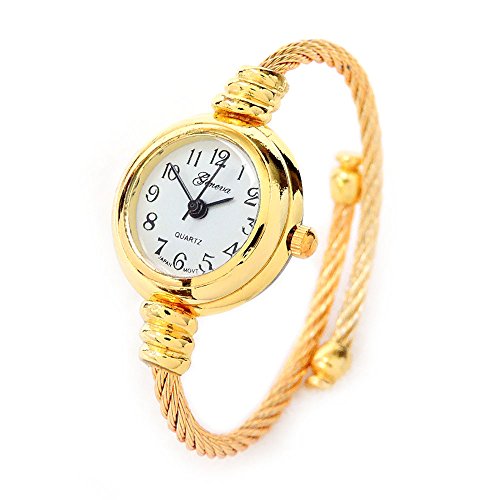 Gold Geneva Cable Band Bangle Watch