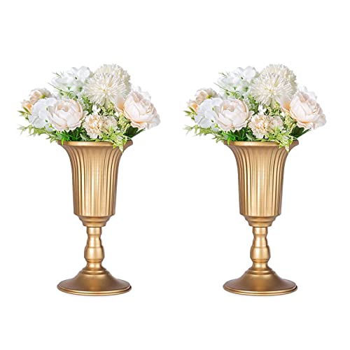 Gold Metal Vase for Wedding Centerpieces