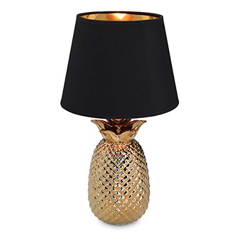 Gold Pineapple Table Lamp - Modern Tropical Decor Light