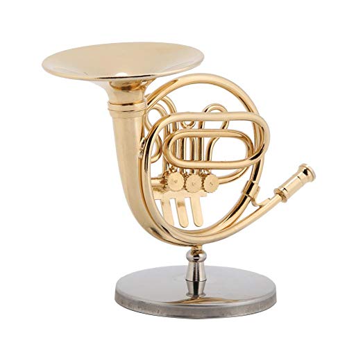 Gold Plated Miniature French Horn Ornament Replica