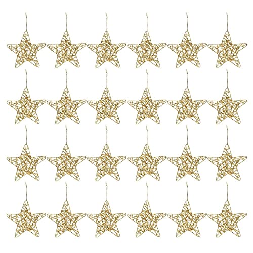 Gold Star Ornaments for Christmas Tree