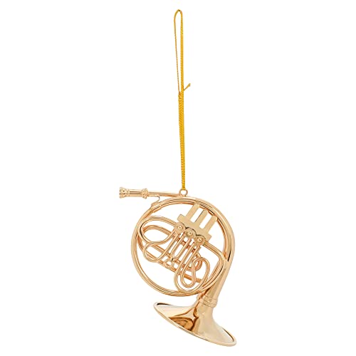 Gold Tone French Horn Instrument Hanging Ornament