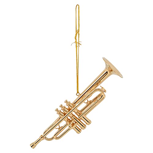 Gold Tone Trumpet Hanging Ornament