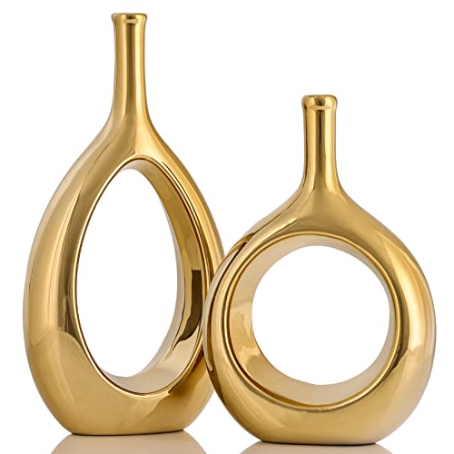 Gold Vase Set of 2