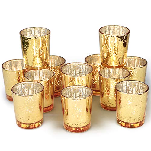 Gold Votive Candle Holders Set of 12