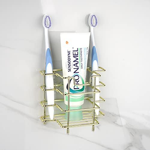 Gold Wall Mount Toothbrush Holder