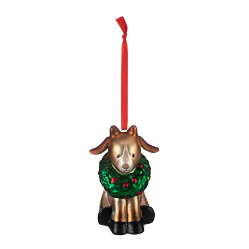 Golden Goat Christmas Ornament