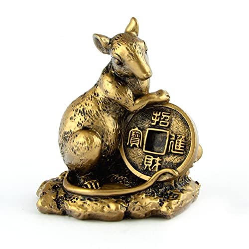 Golden Rat Figurines for Feng Shui