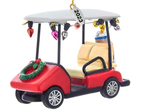 Golf Cart Christmas Ornament - Cute Replica Trimmed in Lights