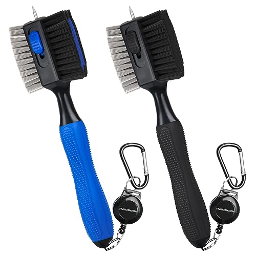 Golf Club Cleaner Brush with Retractable Spike - THIODOON
