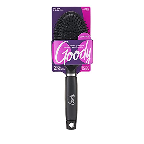 Goody Oval Hair Brush with Gelous Grip - Pain-Free Frizz-Free Styling