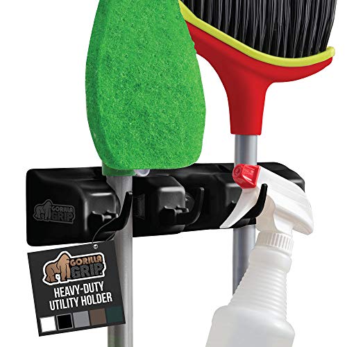 Gorilla Grip Mop and Broom Holder - Wall Mount Storage Rack