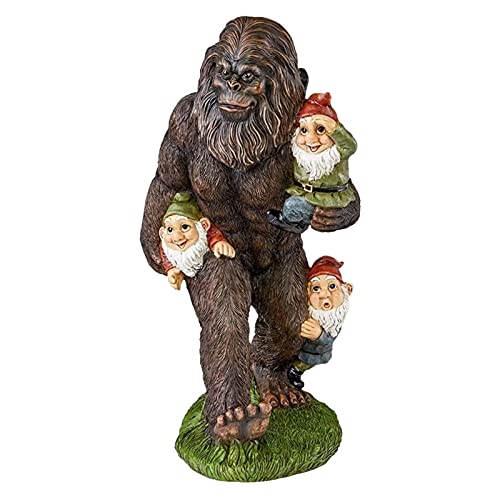 Gorilla Statue Bigfoot and Gnomes Figurine