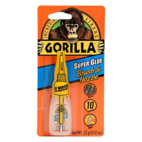 Gorilla Super Glue - Brush & Nozzle Applicator, Clear