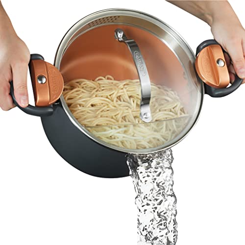  Kitchen Gizmo Snap N Strain Clip-On Strainer - Collapsible  Colander for Pasta, Pot Noodle - Space-Saving Sieves and Pot Strainer,  Innovative Home Gadgets Collection - Must-Have Kitchen Gadget - Grey: Home