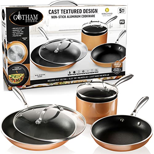 Gotham Steel Copper Cast Cookware Set