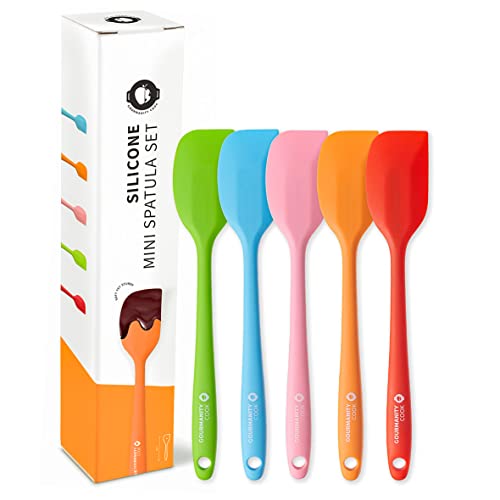 KSENDALO Silicone Small Spatulas Set of 5, Small Rubber Spatulas for  Scraping, Cooking, Baking and Mixing for Kitchen Use