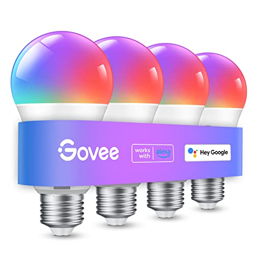 Govee Smart Light Bulbs - Color Changing WiFi Bulbs with Music Sync