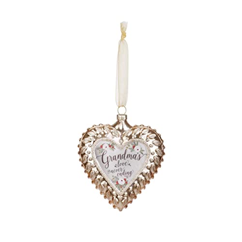 Grandma's Love Gold Heart Ornament