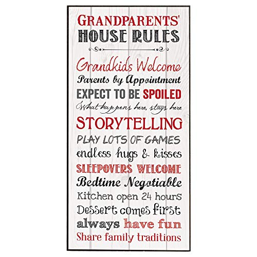 Grandparents House Rules Wall Art Plaque