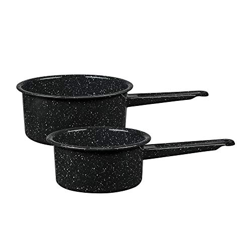 Granite Ware Enamelware Saucepan Set - Versatile and Lightweight