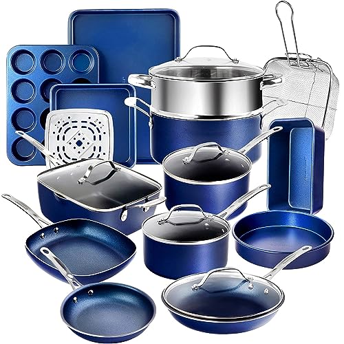 GRANITESTONE Blue 20 Pc Cookware Set