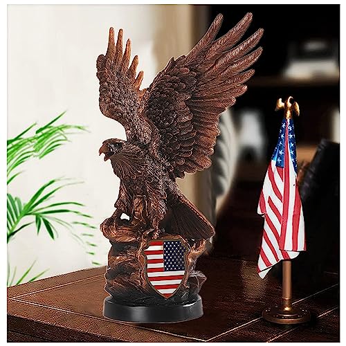 GREAT EASE Eagle Statue Desk Decor Shelf Decor Room Decor Coffee Table Decor Statue Eagle Scout Gifts Ideas Patriotic Decor Eagles Decor…