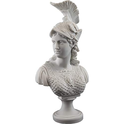 Athena - Resin, Greek Goddess Of Wisdom And War with Owl Statue