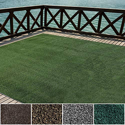 Green Artificial Grass Outdoor Turf Rug - 12' X 10'